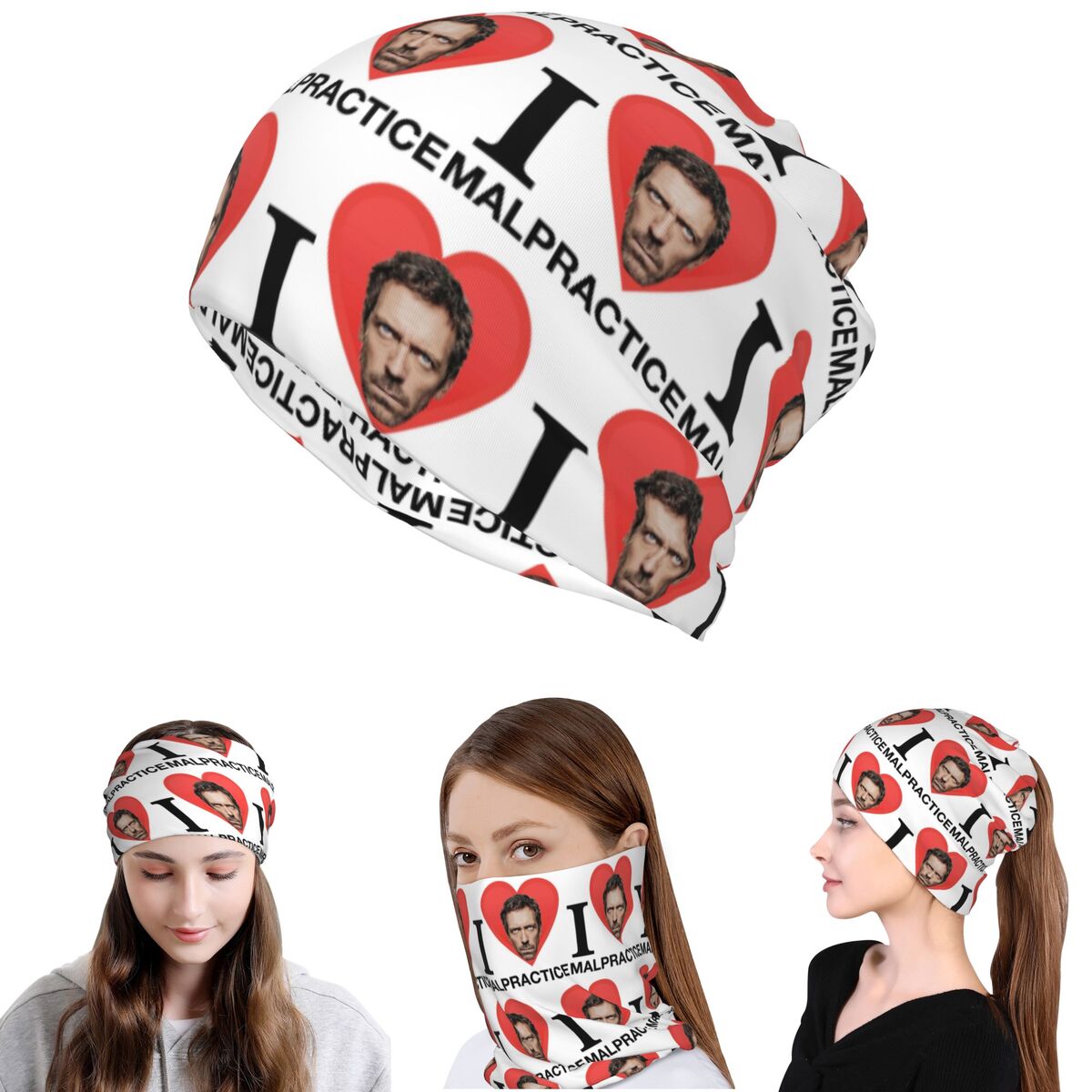 Beanie Winter Hat - House MD Malpractice Enthusiast Merch باندانا،