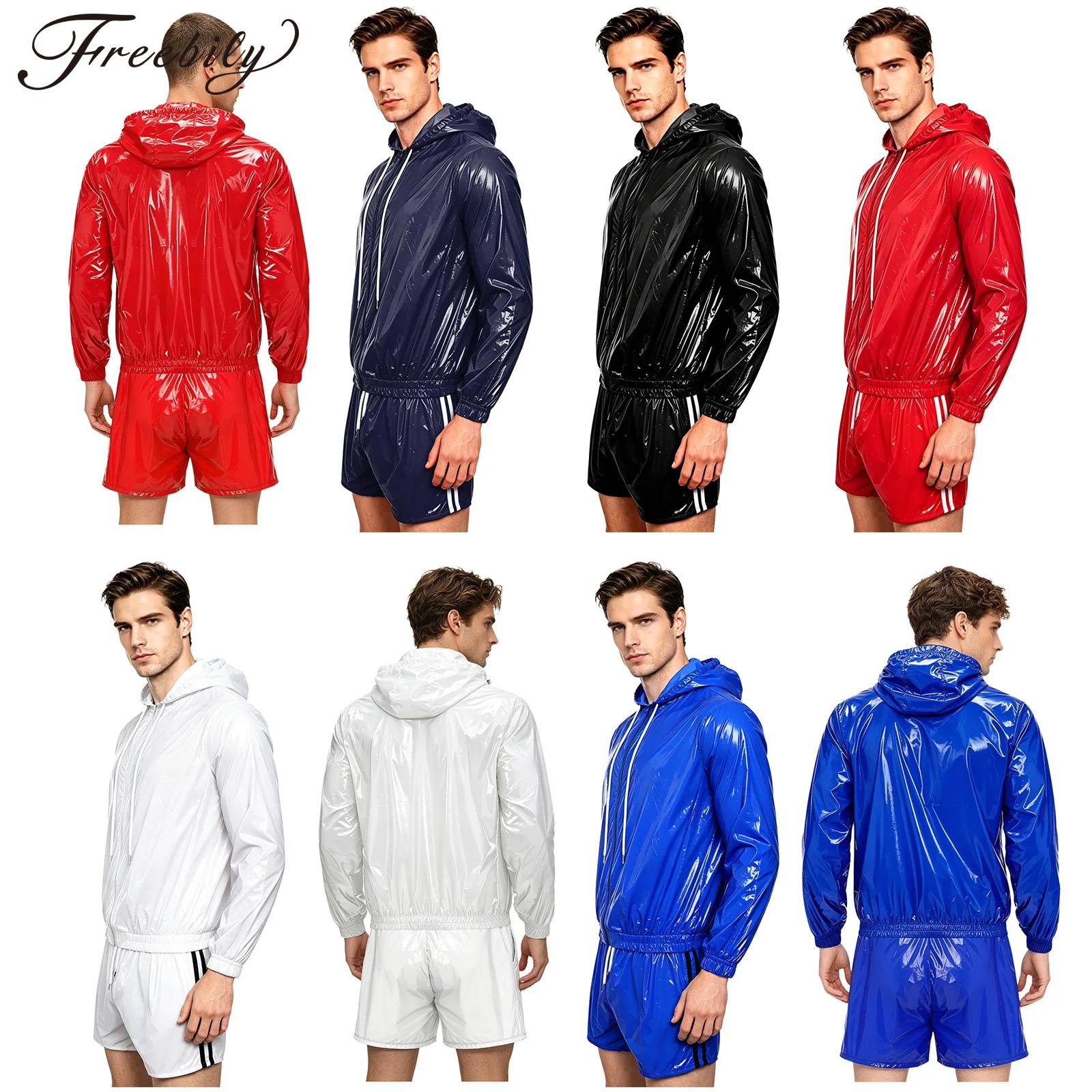Windbreaker Men Zip - بدلة سباحة رجالية مقاومة للماء للتمرين،