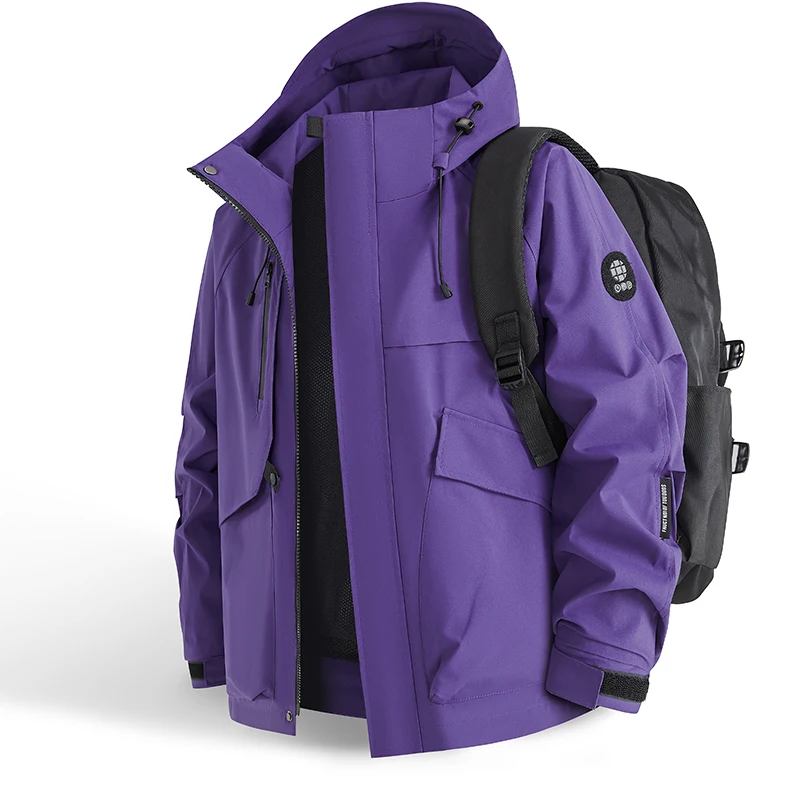 Windbreaker Men Zip - جاكيت رجالي مقاوم للماء للأنشطة الخارجية