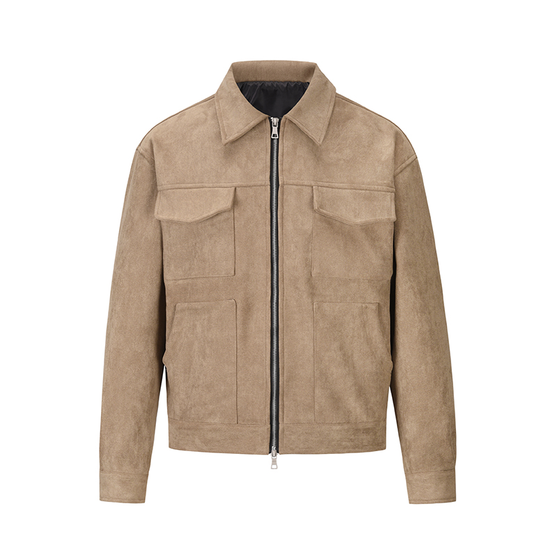 Windbreaker Men Zip - جاكيت رجالي شتوي سميك من الشمواه