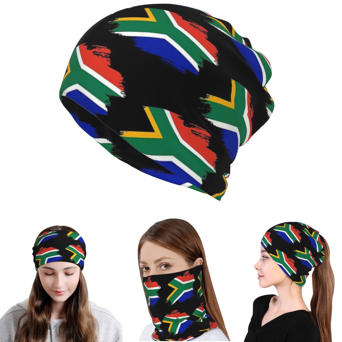 Beanie Winter Hat - وشاح سحري للرقبة بتصميم علم فرق