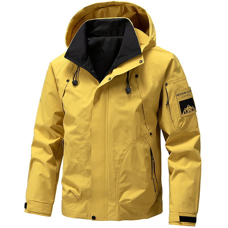 Windbreaker Men Zip - جاكيت رجالي مقاوم للماء بغطاء رأس
