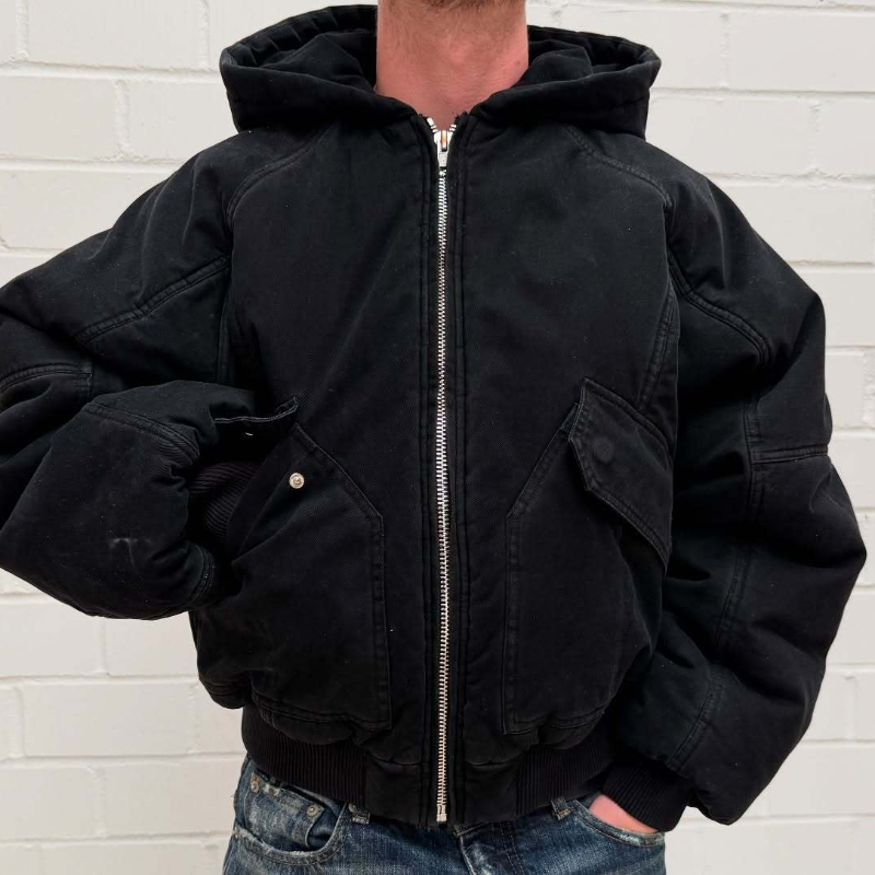 Mens Fashion Bomber Jacket - جاكيت بومبر رجالي واسع من القماش