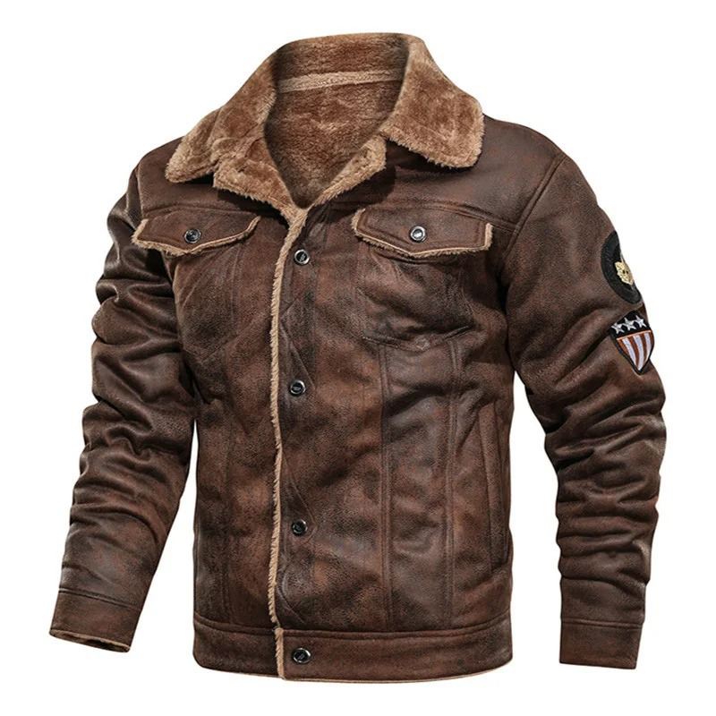 Mens Fashion Bomber Jacket - جاكيت بومبر كاجوال للدراجات النارية للرجال