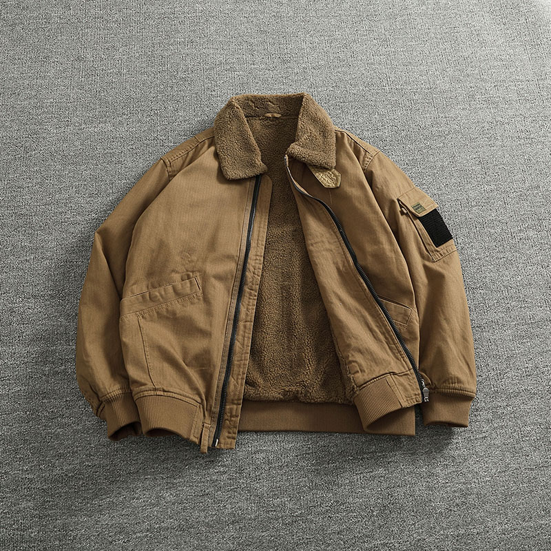 Mens Fashion Bomber Jacket - معطف من القطن البضائع معطف تقليد