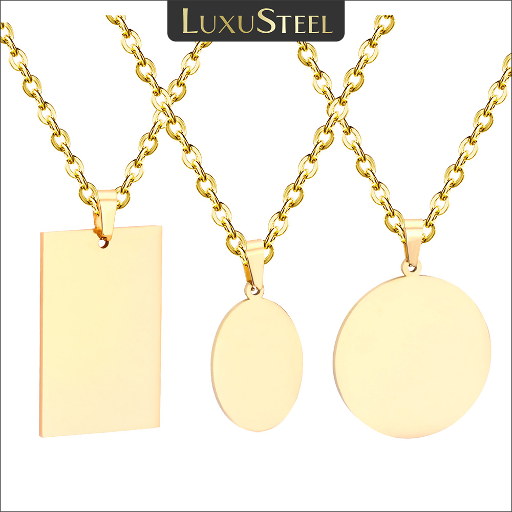 Mens Fashion Discord - LUXUSTEEL علامة بسيطة قلادة قلادة للنساء