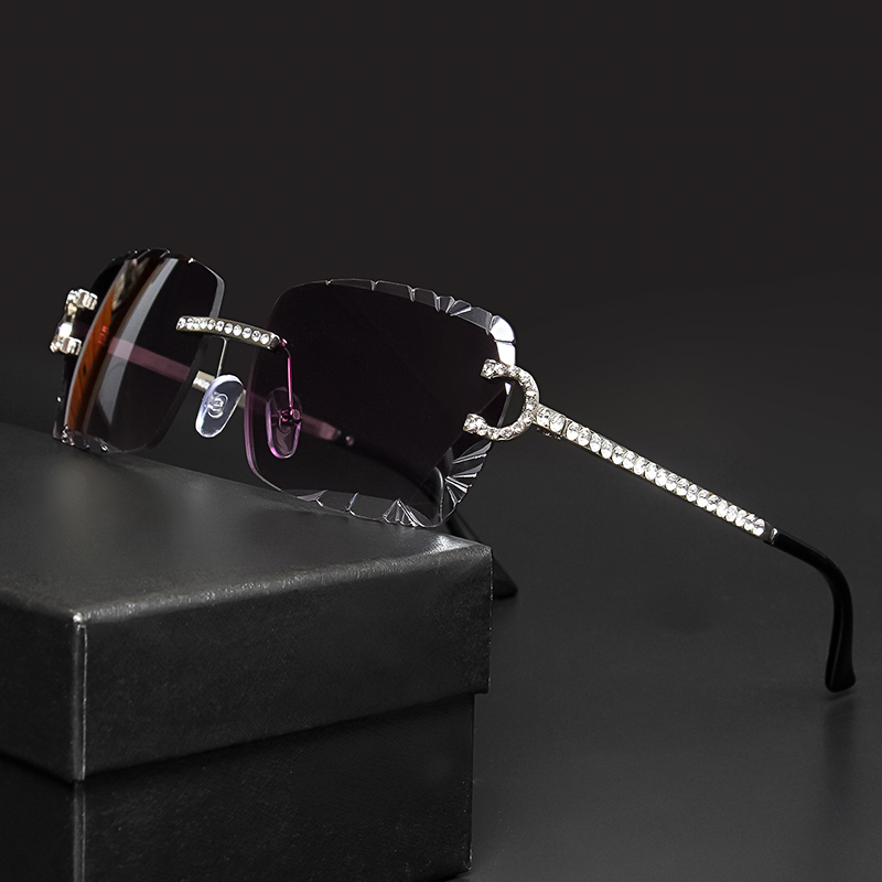 Men'S Fashion Rimless Glasses - نظارات شمسية مربعة بدون إطار بتصميم