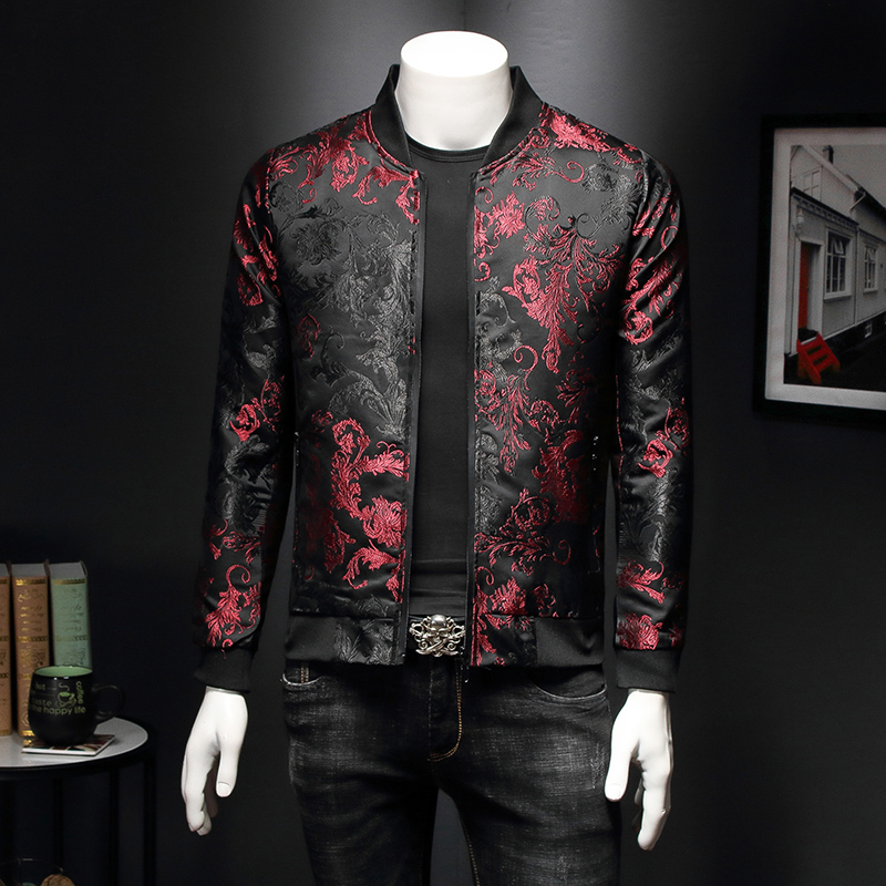 Mens Fashion Bomber Jacket - بيزلي نمط الأزهار سترة الرجال 2020