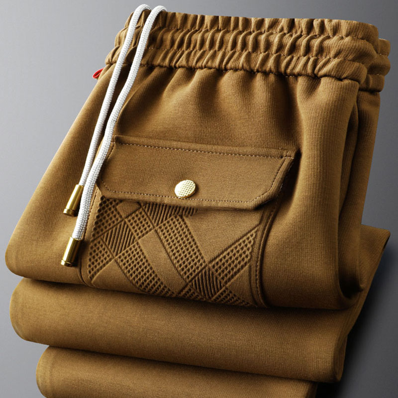 Men'S Fashion Khaki Pants - الرجال مشد متماسكة Sweatpants ، الكاكي