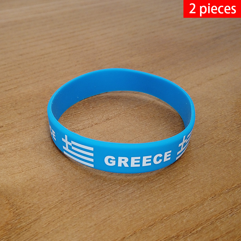 Men'S Fashion Greece - 2 قطعة الأساور العلم الوطني اليونان