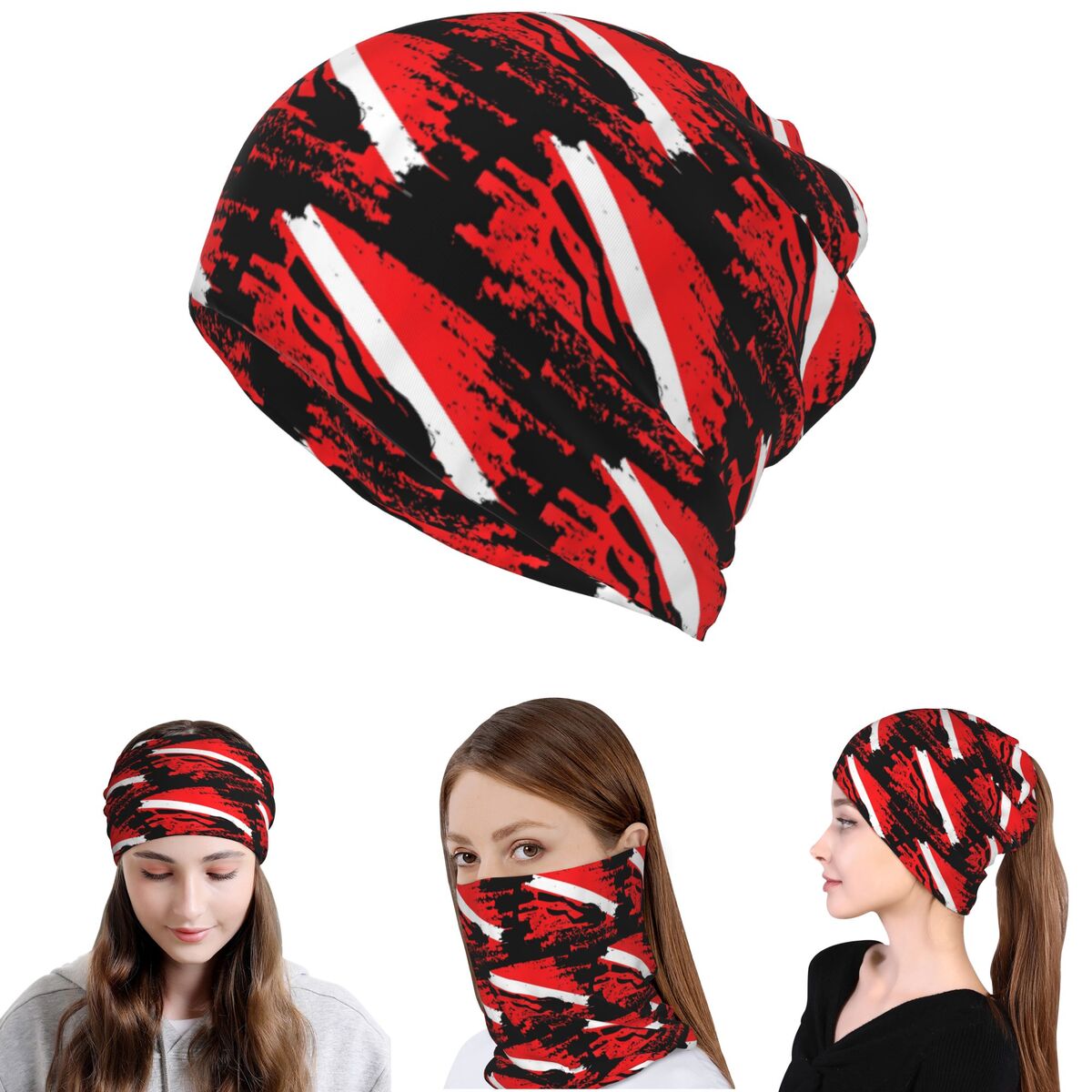 Beanie Winter Hat - وشاح متعدد الاستخدامات للغوص والغطس، غطاء
