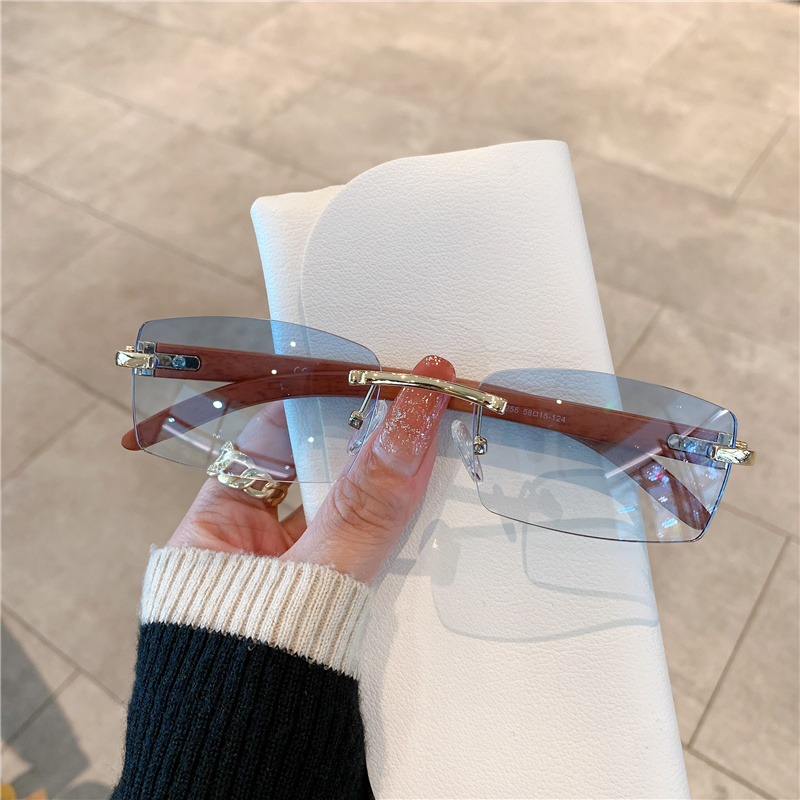 Men'S Fashion Rimless Glasses - نظارات شمسية بدون إطار للرجال والنساء،