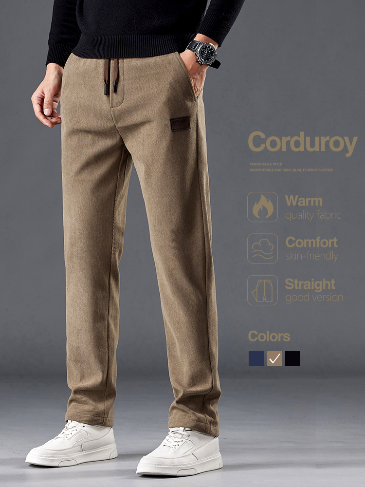 Men'S Fashion Khaki Pants - سروال قصير للرجال خريفي جديد بخصر