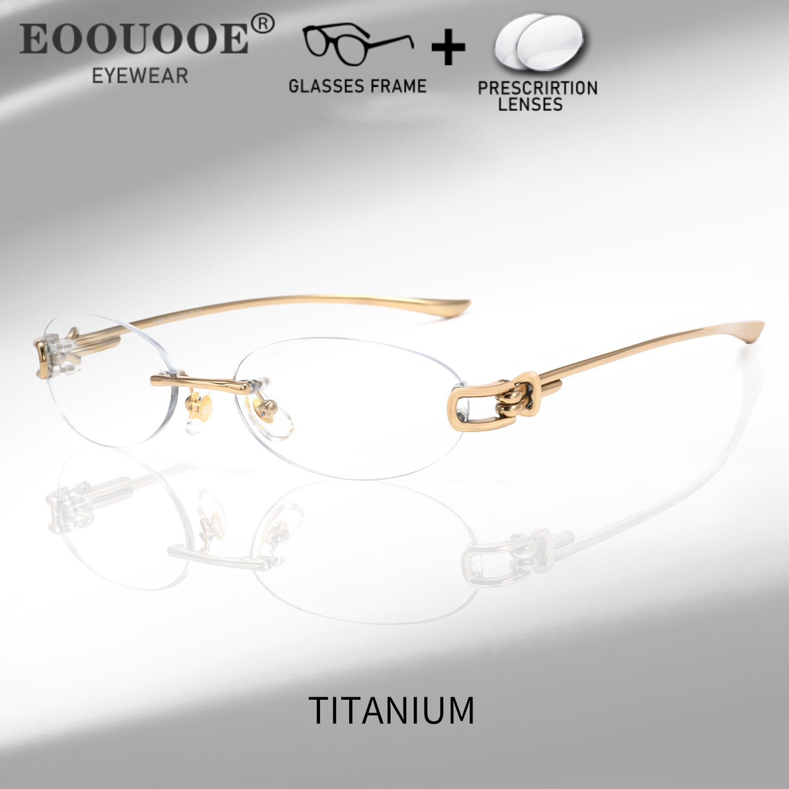 Men'S Fashion Rimless Glasses - نظارات طبية جديدة بتصميم عصري للرجال