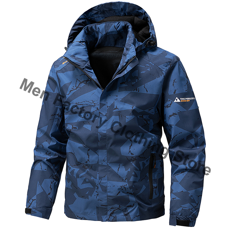 Windbreaker Men Zip - سوفتشيل سترة خارجية للرجال زمم مقنعين