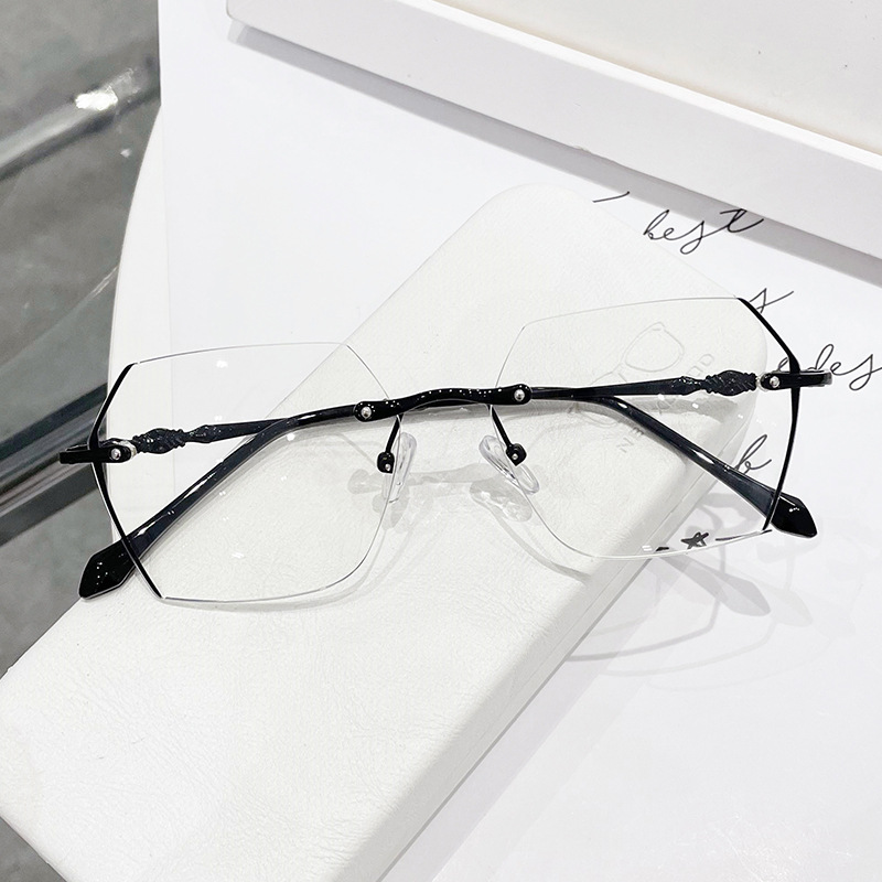 بدون شفة قصر النظر نظارات النس - مراجعة Men'S Fashion Rimless Glasses وسعره