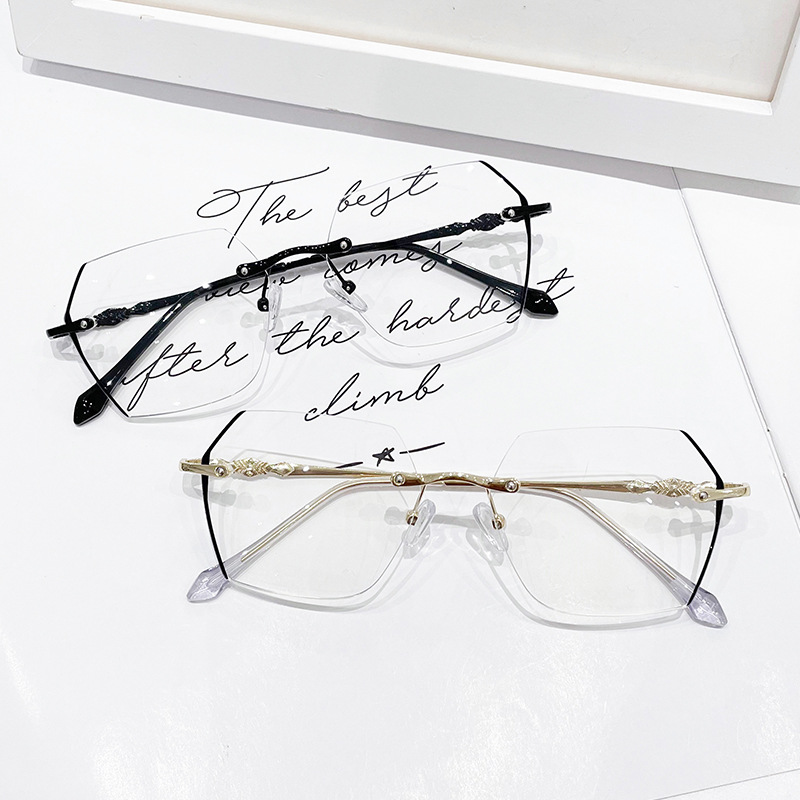 بدون شفة قصر النظر نظارات النس - مراجعة Men'S Fashion Rimless Glasses وسعره