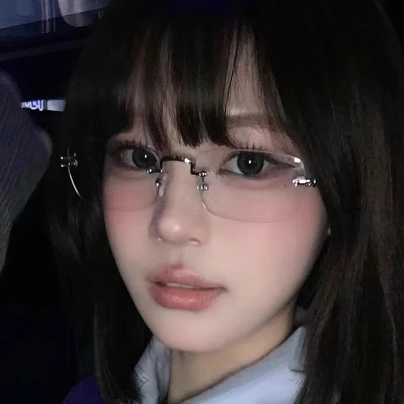 نظارات شفافة مستطيلة بدون إطار - مراجعة Men'S Fashion Rimless Glasses وسعره