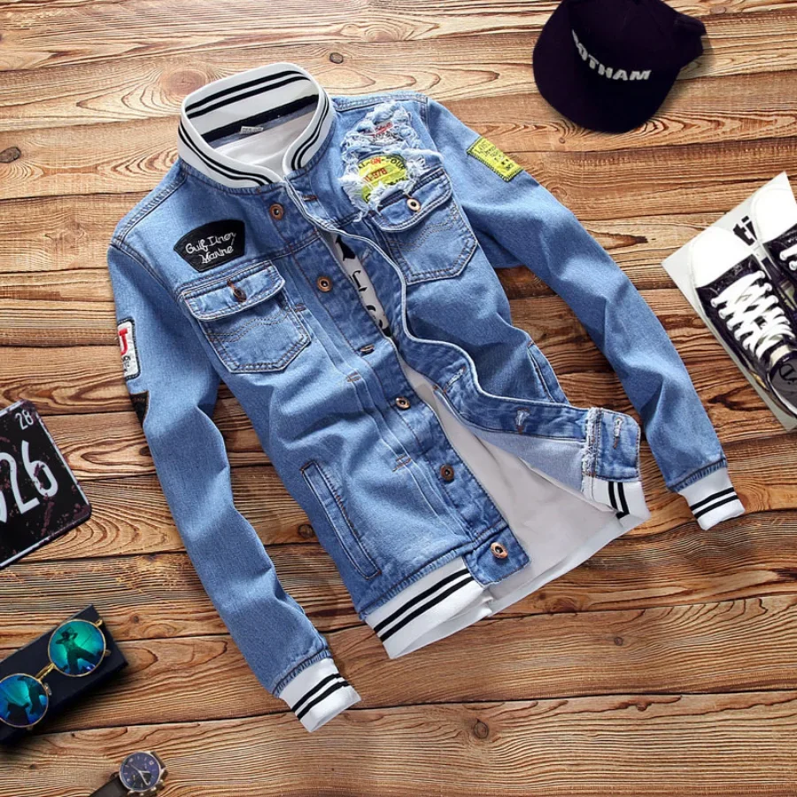 جديد 2026 سترات دينم رجالية مو - مراجعة Mens Fashion Bomber Jacket وسعره