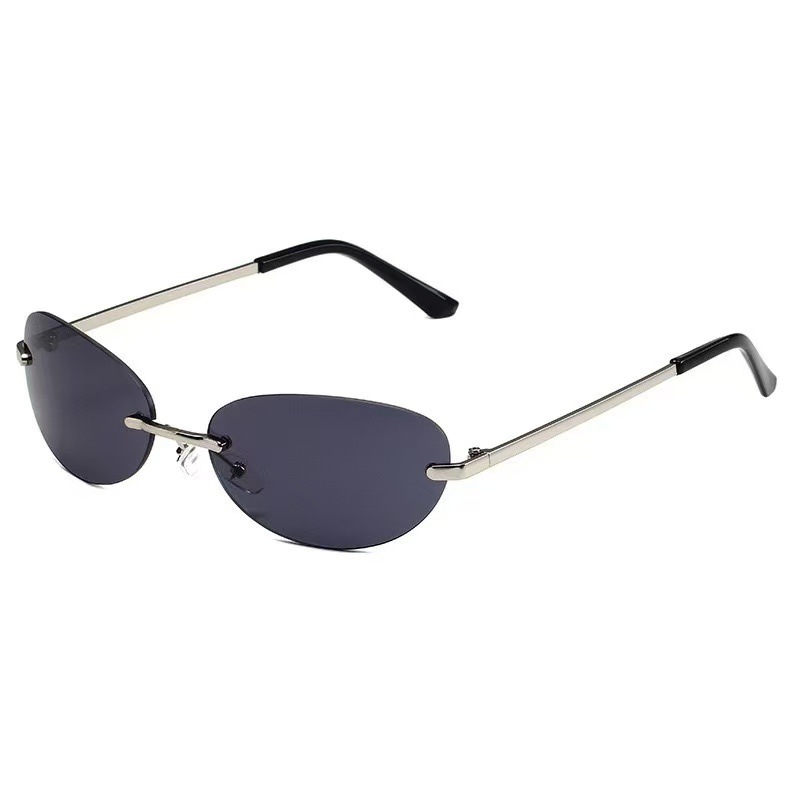 نظارات شمسية بيضاوية بدون إطار - مراجعة Men'S Fashion Rimless Glasses وسعره