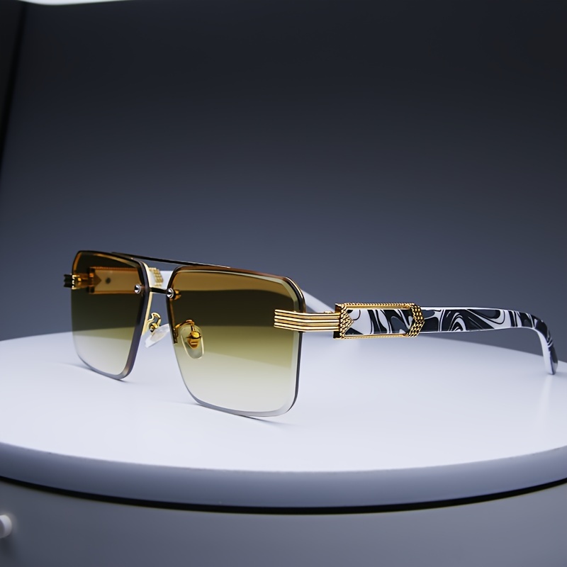 نظارات شمسية عصرية بدون إطار ل - مراجعة Men'S Fashion Rimless Glasses وسعره
