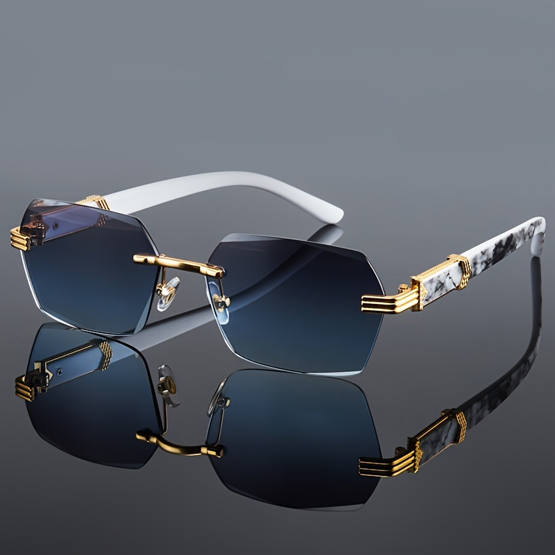 نظارات شمسية عصرية بدون إطار ل - مراجعة Men'S Fashion Rimless Glasses وسعره