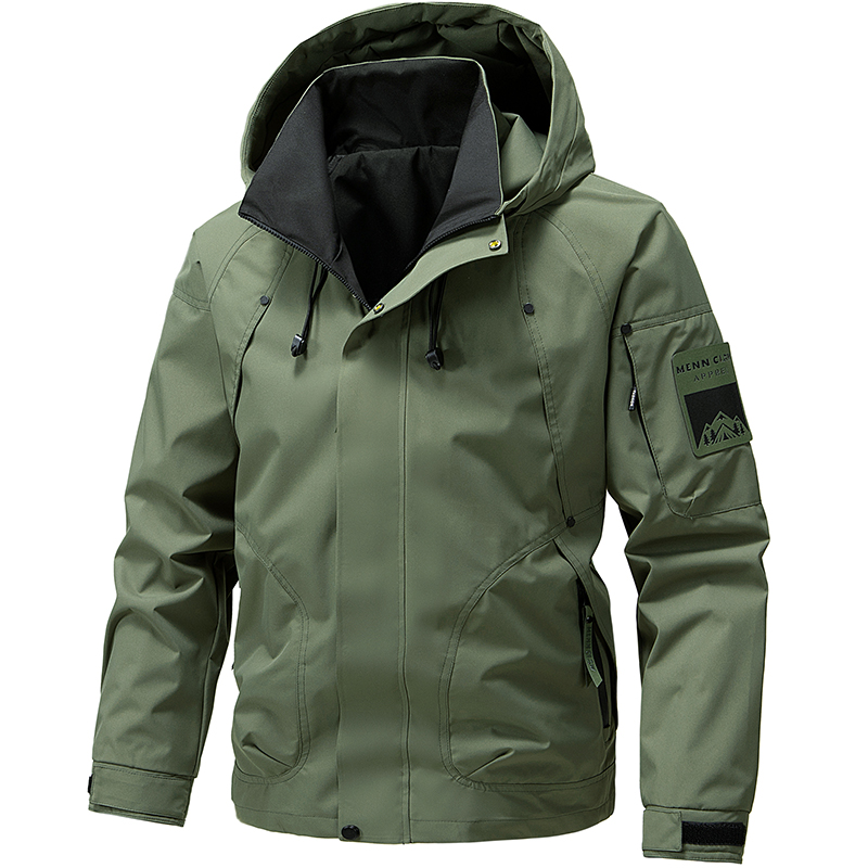 جاكيت رجالي مقاوم للماء بغطاء  - مراجعة Windbreaker Men Zip وسعره
