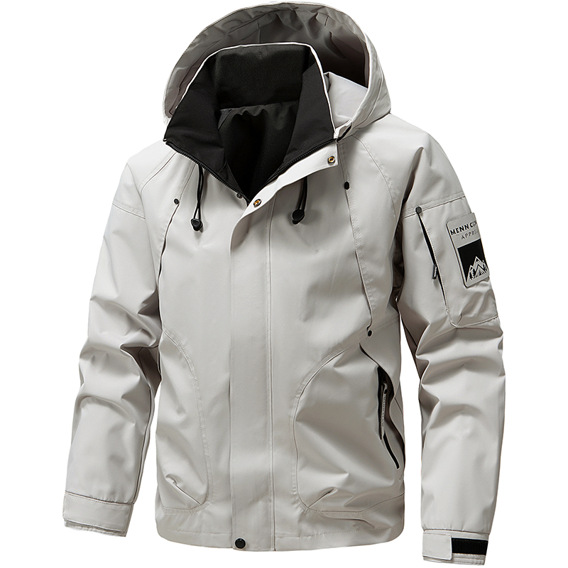 جاكيت رجالي مقاوم للماء بغطاء  - مراجعة Windbreaker Men Zip وسعره