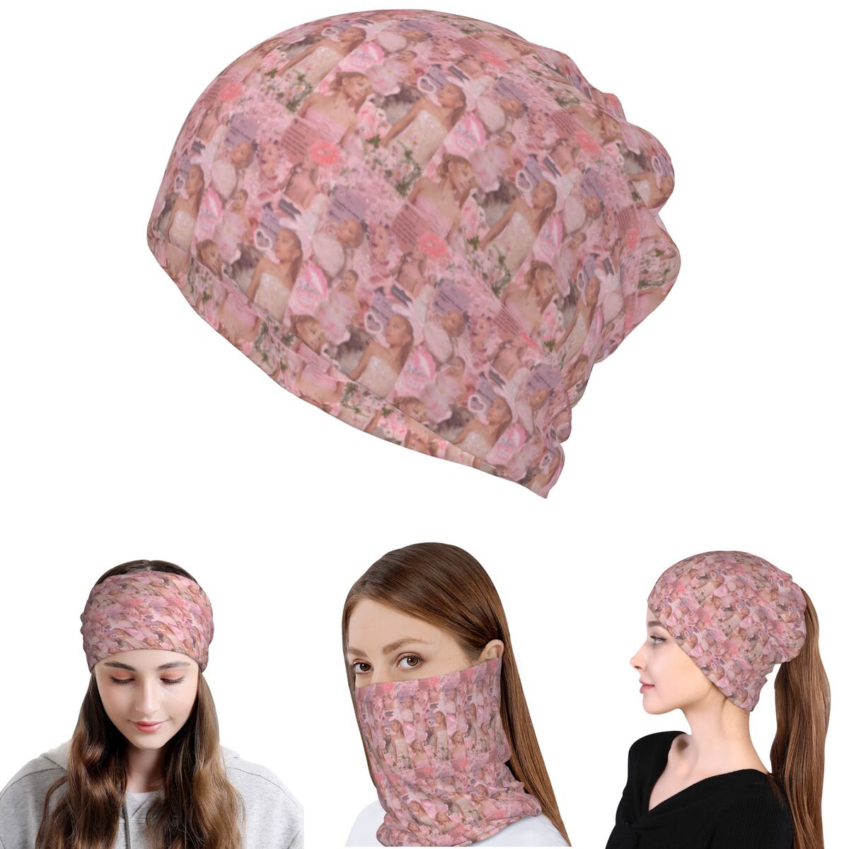 وشاح للرقبة من أريانا غراندي س - مراجعة Beanie Winter Hat وسعره