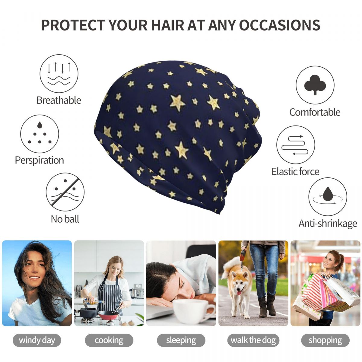 وشاح للرقبة مطبوع عليه السماء  - مراجعة Beanie Winter Hat وسعره
