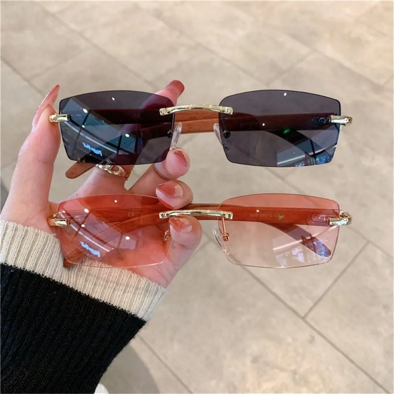 نظارات شمسية عصرية بدون إطار م - مراجعة Men'S Fashion Rimless Glasses وسعره