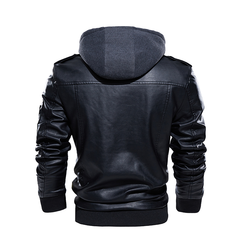 دراجة نارية سترة جلدية الرجال  - مراجعة Mens Fashion Bomber Jacket وسعره