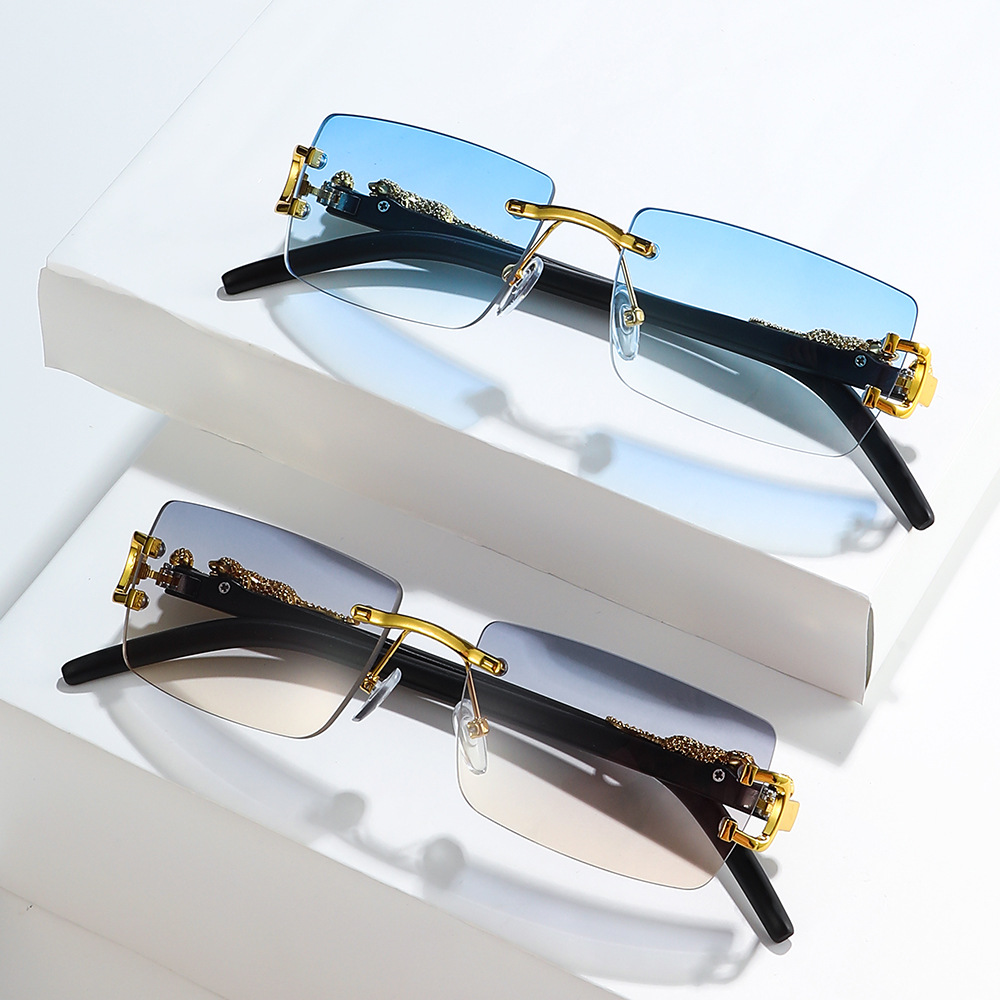 نظارة شمسية عصرية بدون إطار لل - مراجعة Men'S Fashion Rimless Glasses وسعره