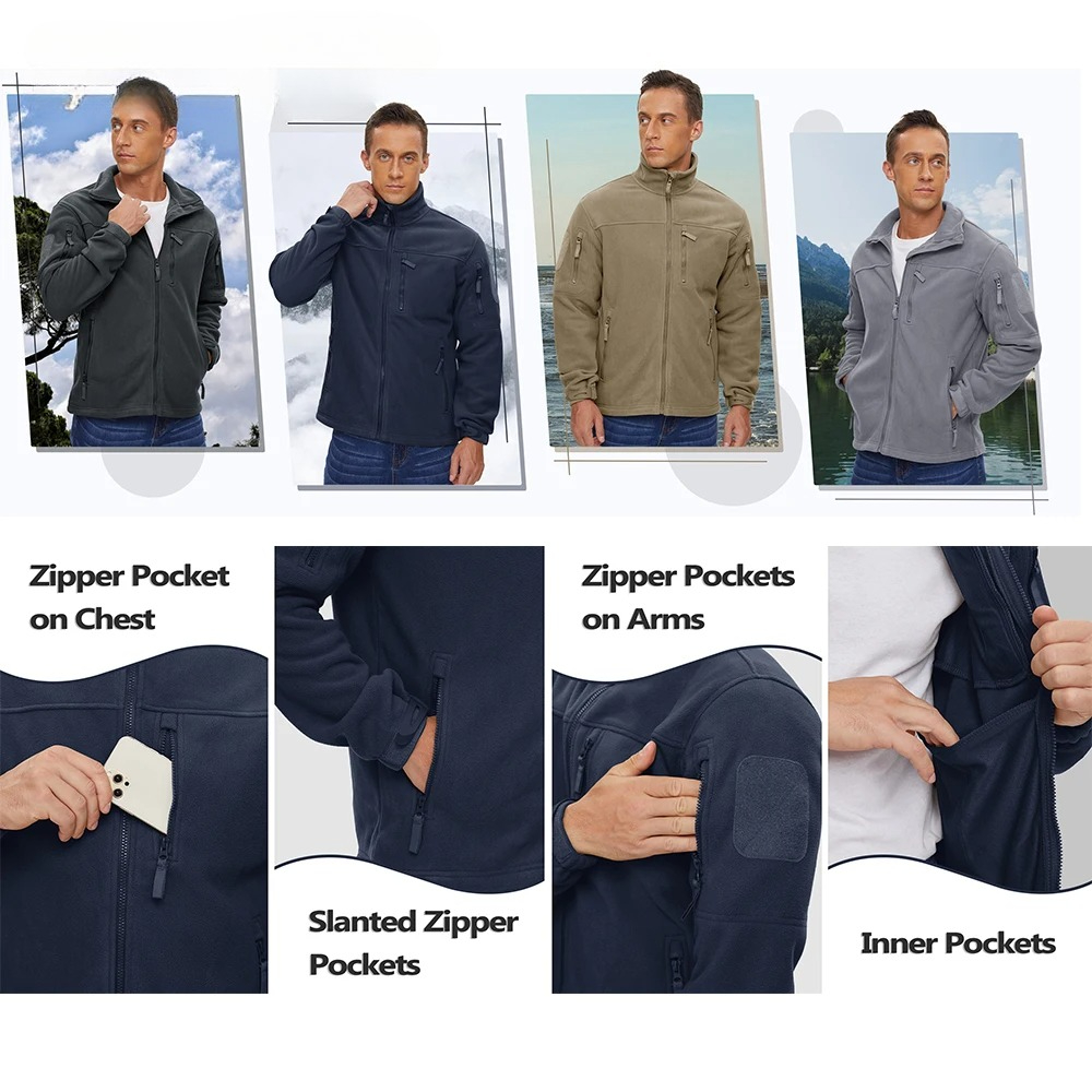 سترة صوف خضراء معاطف عمل حراري - مراجعة Windbreaker Men Zip وسعره