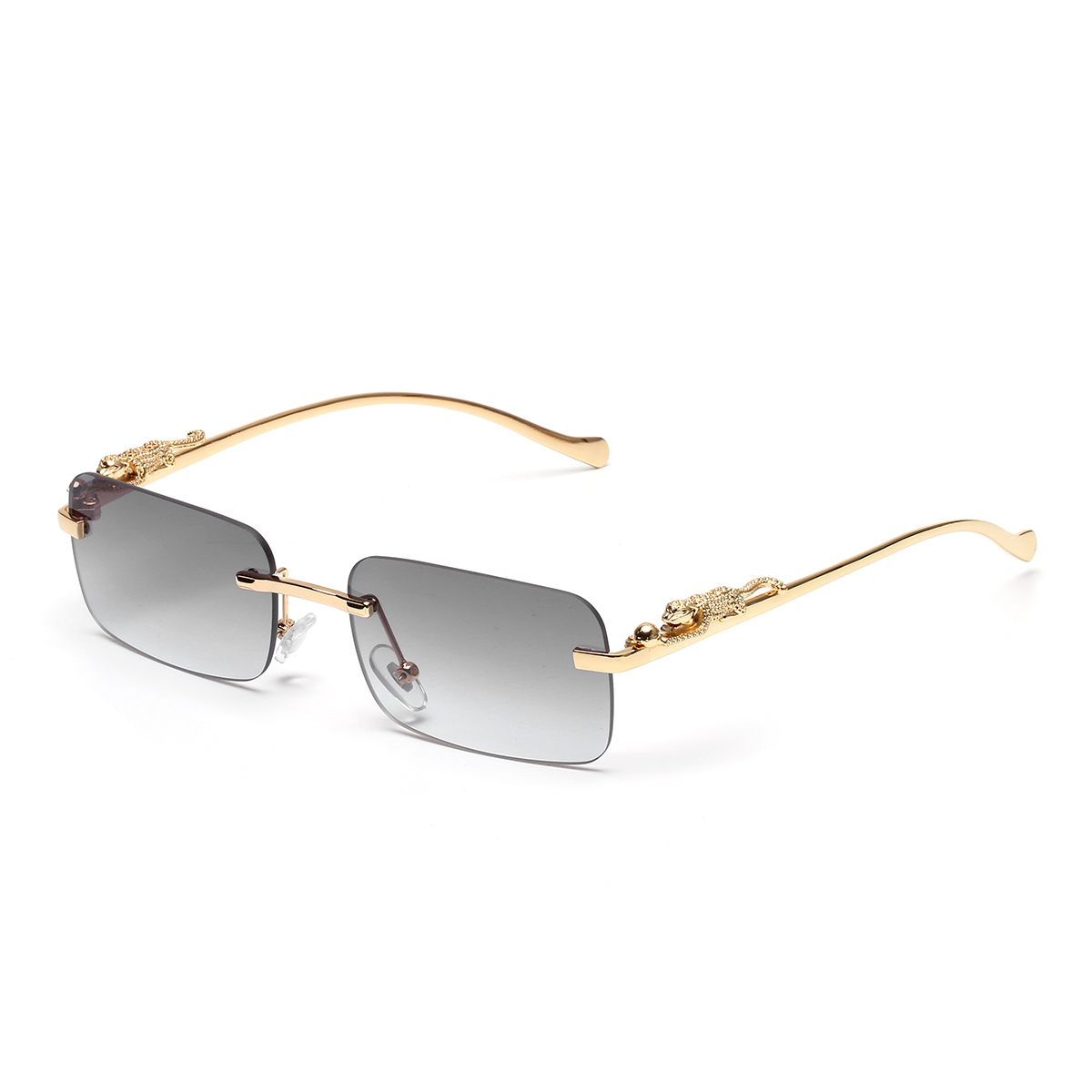نظارات شمسية بدون إطار UV400،  - مراجعة Men'S Fashion Rimless Glasses وسعره
