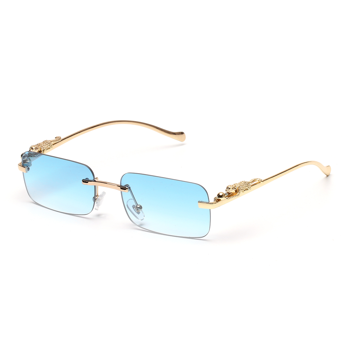 نظارات شمسية بدون إطار UV400،  - مراجعة Men'S Fashion Rimless Glasses وسعره