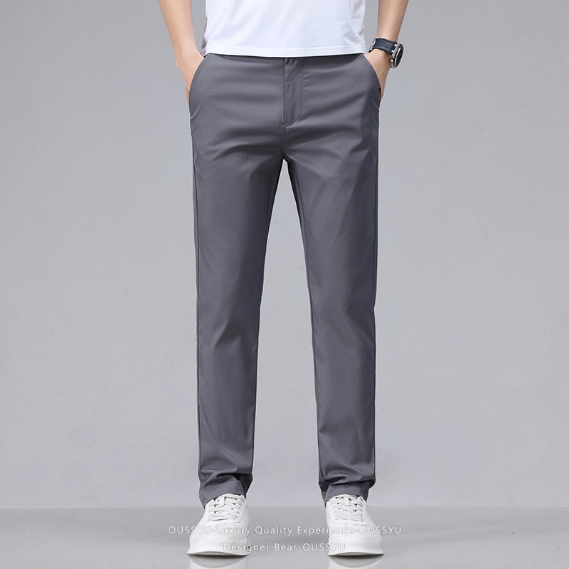 بنطلون رجالي صيفي خفيف كاجوال  - مراجعة Men'S Fashion Khaki Pants وسعره