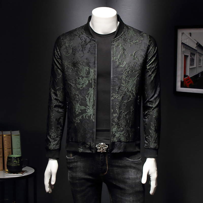 بيزلي نمط الأزهار سترة الرجال  - مراجعة Mens Fashion Bomber Jacket وسعره