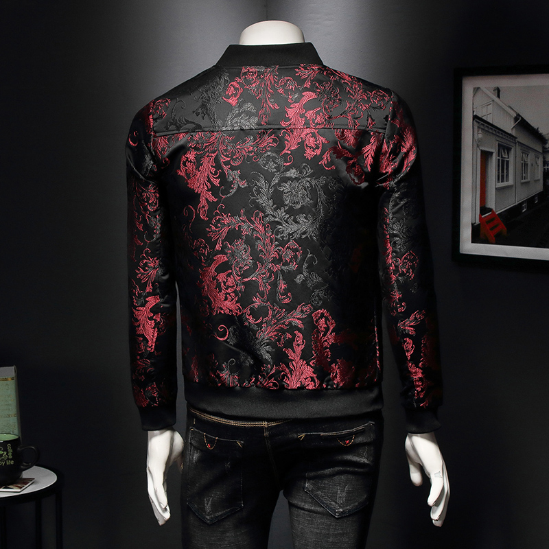 بيزلي نمط الأزهار سترة الرجال  - مراجعة Mens Fashion Bomber Jacket وسعره