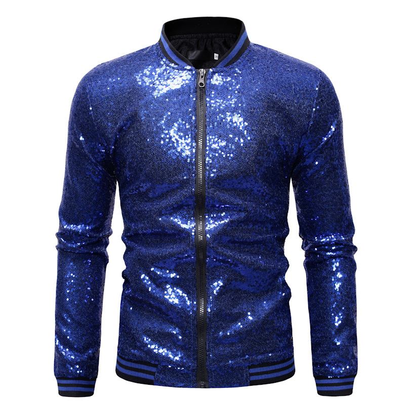 لامعة الترتر البريق قاذفة سترة - مراجعة Mens Fashion Bomber Jacket وسعره