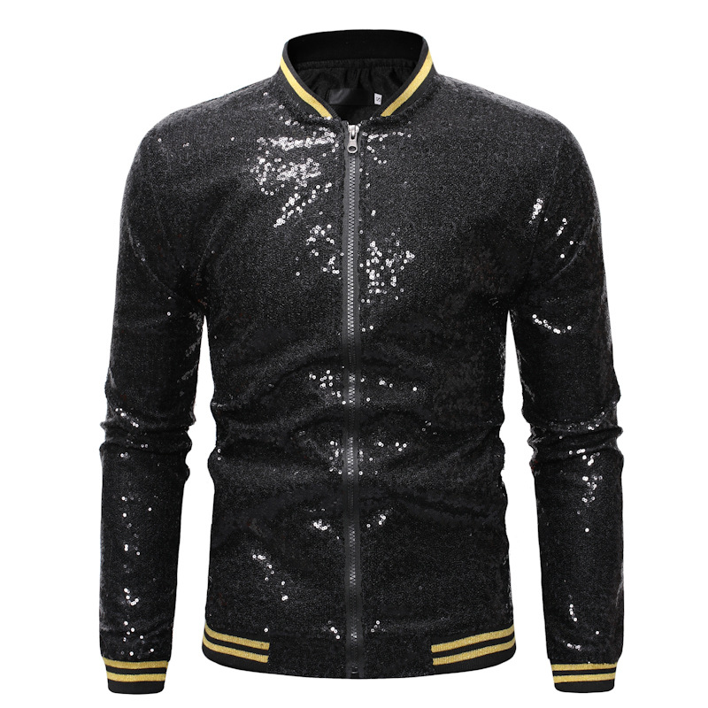 لامعة الترتر البريق قاذفة سترة - مراجعة Mens Fashion Bomber Jacket وسعره