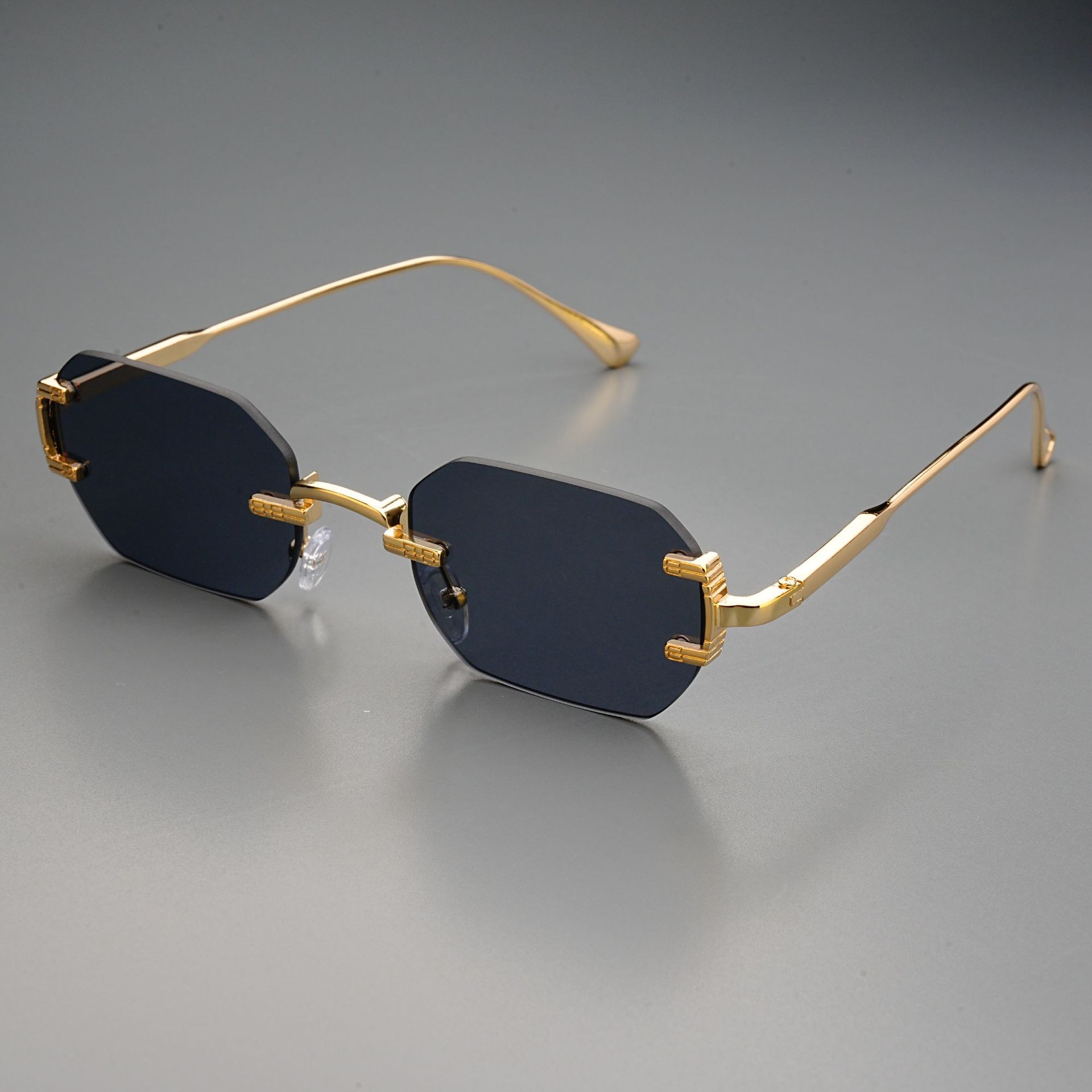 نظارات شمسية بدون إطار مستطيلة - مراجعة Men'S Fashion Rimless Glasses وسعره