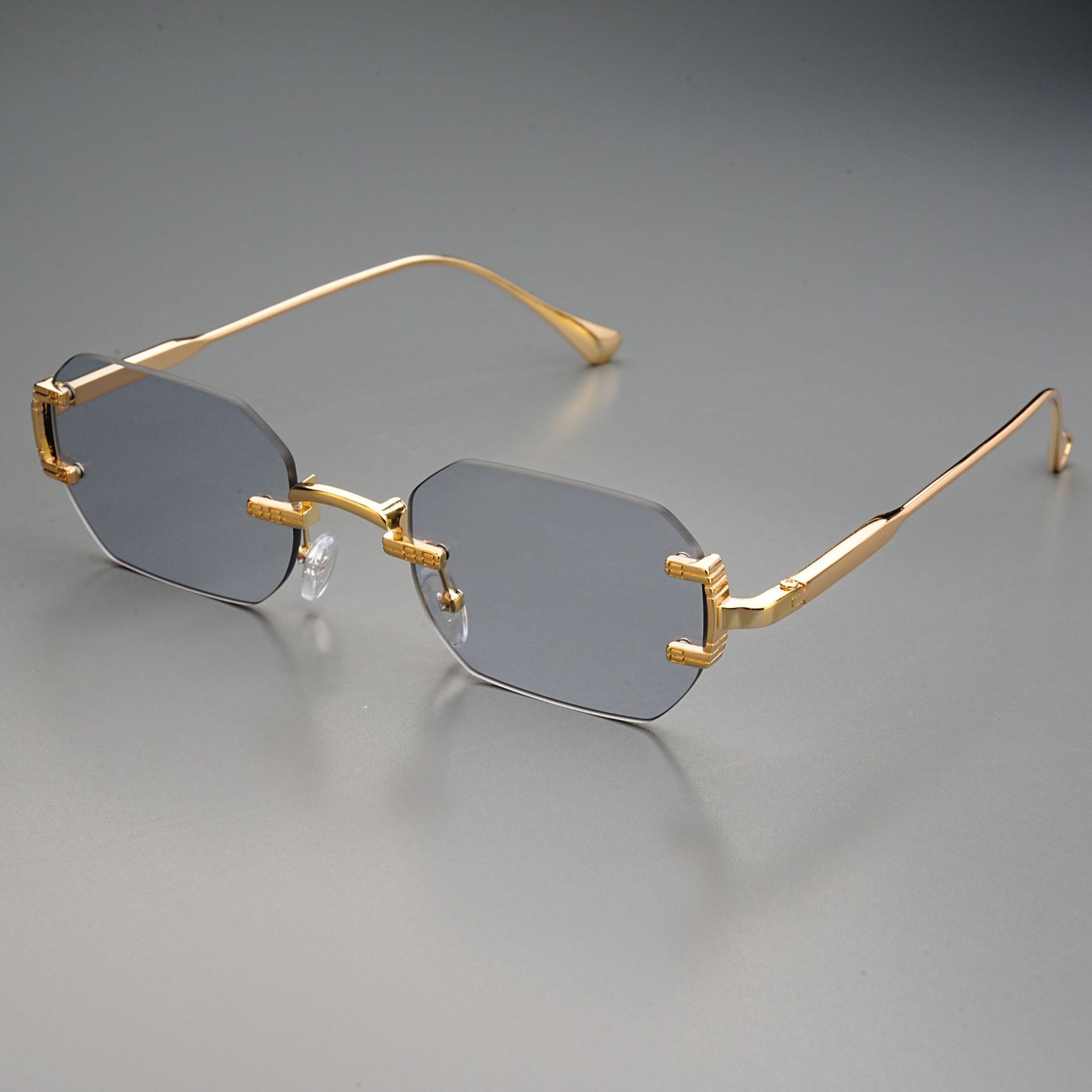 نظارات شمسية بدون إطار مستطيلة - مراجعة Men'S Fashion Rimless Glasses وسعره