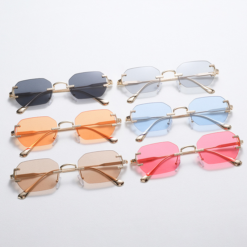 نظارات شمسية بدون إطار مستطيلة - مراجعة Men'S Fashion Rimless Glasses وسعره