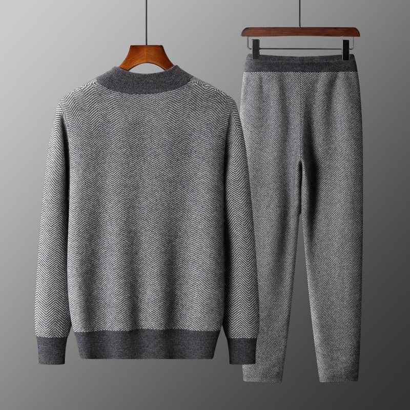 طقم رجالي من صوف الميرينو 100% - مراجعة Knitted Cardigan Men وسعره