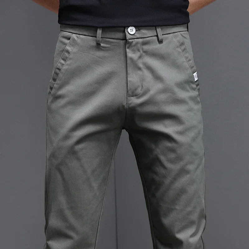 97.8% قطن 2025 ربيع الخريف سرا - مراجعة Men'S Fashion Khaki Pants وسعره