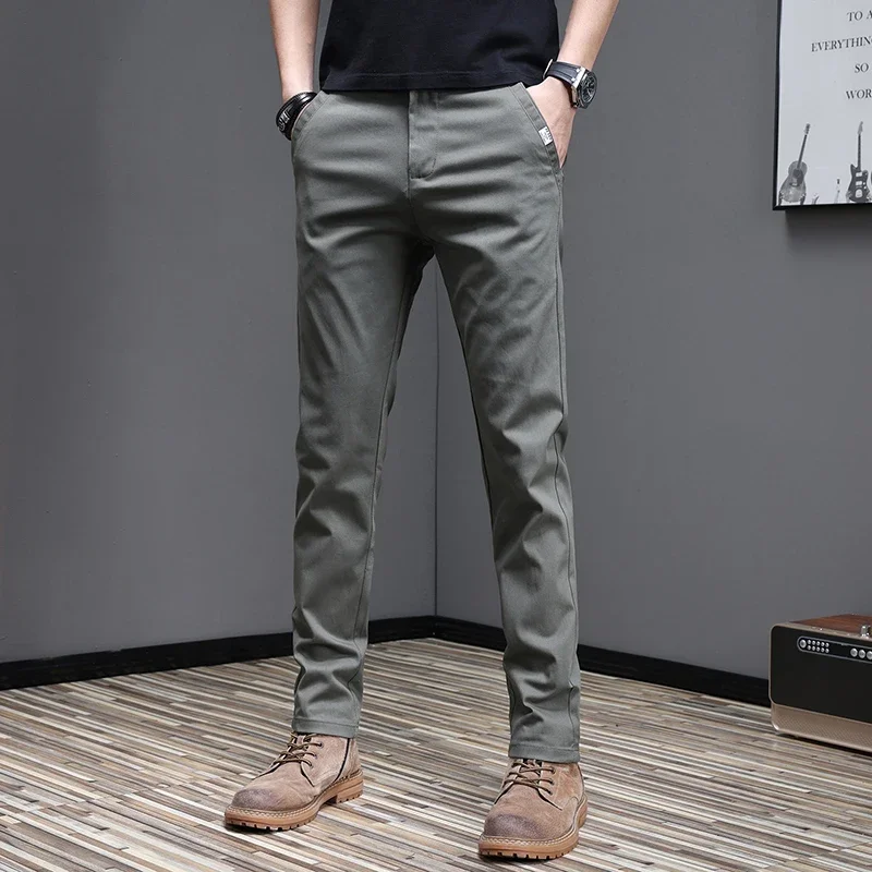 97.8% قطن 2025 ربيع الخريف سرا - مراجعة Men'S Fashion Khaki Pants وسعره