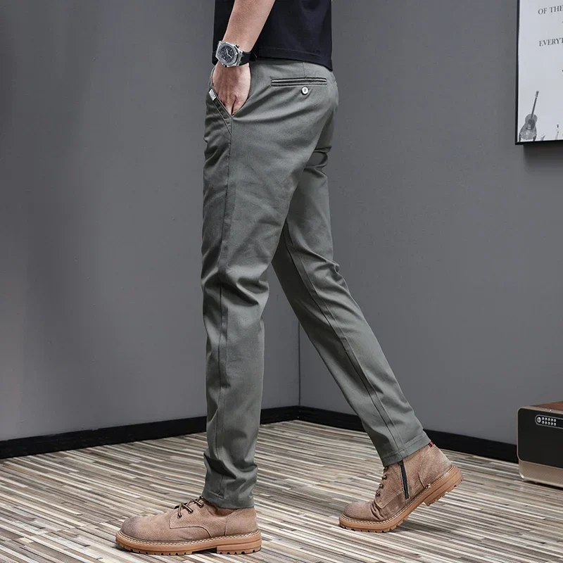 97.8% قطن 2025 ربيع الخريف سرا - مراجعة Men'S Fashion Khaki Pants وسعره