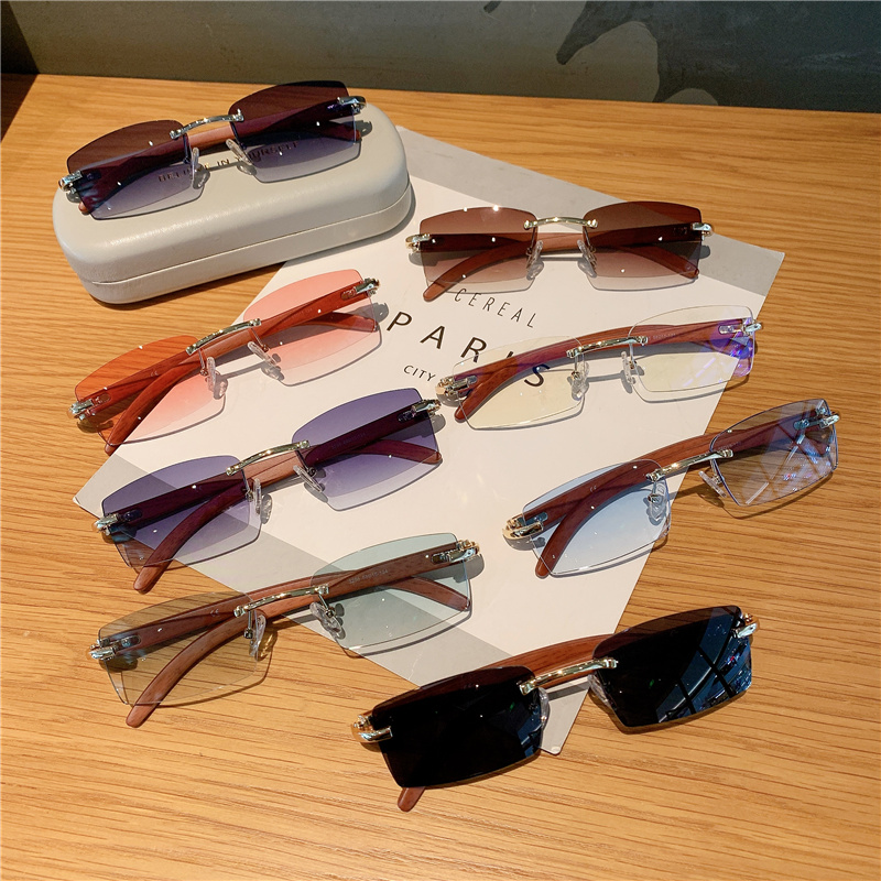 نظارات شمسية بدون إطار للرجال  - مراجعة Men'S Fashion Rimless Glasses وسعره