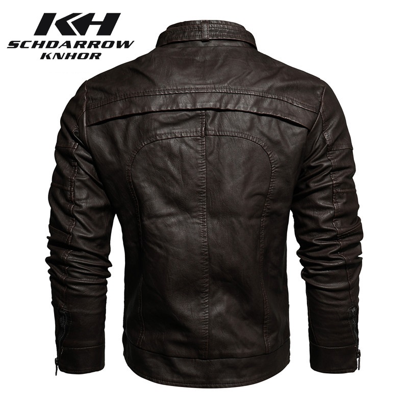 الرجال سترة جلدية الخريف الشتا - مراجعة Mens Fashion Bomber Jacket وسعره